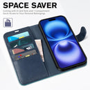 iPhone 16 Leather Magnetic Closure Protective Flip Cover Compatible Black