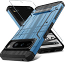 Pixel 8 Pro Screen Protector (6.7 - Inch) Dual Layer Heavy Duty Shockproof Protective Case - Army Green