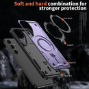 Heavy - Duty Galaxy S25 Ultra Case with 360° Rotatable Ring Kickstand