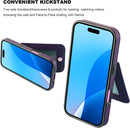 iPhone 16 Case Wallet Credit Card Holder Heavy Duty Protective Cover 16 6.1 Inch Mint Green