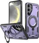 Heavy - Duty Galaxy S25 Ultra Case with 360° Rotatable Ring Kickstand