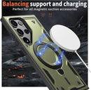 Heavy - Duty Galaxy S25 Ultra Case with 360° Rotatable Ring Kickstand