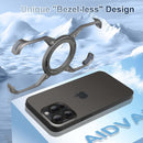 Frameless Magnetic Kickstand Metal Case for iPhone 16 Pro Max