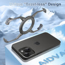Frameless Magnetic Kickstand Metal Case for iPhone 16 Pro Max
