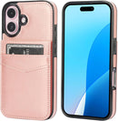 iPhone 16 Case Wallet Credit Card Holder Heavy Duty Protective Cover 16 6.1 Inch Mint Green