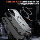 Heavy - Duty Galaxy S25 Ultra Case with 360° Rotatable Ring Kickstand