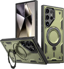 Heavy - Duty Galaxy S25 Ultra Case with 360° Rotatable Ring Kickstand