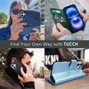 iPhone 16 Leather Magnetic Closure Protective Flip Cover Compatible Black