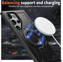 Heavy - Duty Galaxy S25 Ultra Case with 360° Rotatable Ring Kickstand