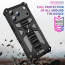 Camouflage Armor Kickstand TPU + PC Magnetic Phone Case