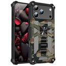 Camouflage Armor Kickstand TPU + PC Magnetic Phone Case