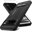 Pixel 8 Pro Screen Protector (6.7 - Inch) Dual Layer Heavy Duty Shockproof Protective Case - Army Green