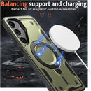 Heavy - Duty Galaxy S25 Ultra Case with 360° Rotatable Ring Kickstand