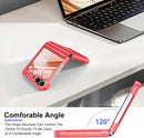 for Galaxy Z Flip 6 Case with Hidden Kickstand,Built in Front Screen Protector,With Hinge Protection Slim Fit Shockproof