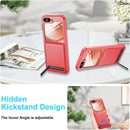 for Galaxy Z Flip 6 Case with Hidden Kickstand,Built in Front Screen Protector,With Hinge Protection Slim Fit Shockproof