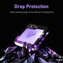 for Galaxy Z Flip 6 Case,Glitter Floral Pattern Hard PC Slim Shockproof Full Body Protective Girls Case