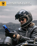 Blue metal iPhone 16 Pro case with Magsafe military grade protection a sliding camera cover and a built in kickstand