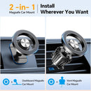 MagSafe car mount with twenty strong magnets dash phone holder 360 degree rotation for iPhone 17 Pro Max 15 14 13 12