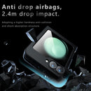 For Samsung Galaxy Z Flip 6 Case, Translucent Matte Hard Back & Soft Black Bumper