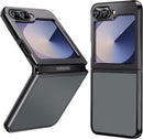For Samsung Galaxy Z Flip 6 Case, Translucent Matte Hard Back & Soft Black Bumper