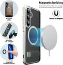 Galaxy S25 Plus Kickstand Military Grade Protection Anti - Yellowing Cover