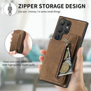 Galaxy S25 Ultra Zipper Leather Magnet Wallet Case
