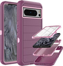Google Pixel 8 Pro Case Built in Screen Protector/Drop Proof 3 - Layer Case - Black
