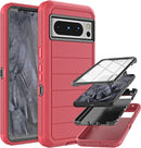Google Pixel 8 Pro Case Built in Screen Protector/Drop Proof 3 - Layer Case - Black