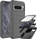 Google Pixel 8 Pro Case Built in Screen Protector/Drop Proof 3 - Layer Case - Black