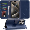 i Phone 16 Pro Max Plus Case Card Holder Wrist Strap Wallet Flip Cover