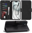 i Phone 16 Pro Max Plus Case Card Holder Wrist Strap Wallet Flip Cover