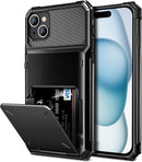 iPhone 15 Case Card Holder 4 - Card Dual Layer Heavy Duty Shockproof Wallet Case