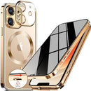 iPhone 15 Pro Max Full Body Bumper Cover Built - in 9H Glass - Blue