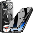 iPhone 15 Pro Max Full Body Bumper Cover Built - in 9H Glass - Blue