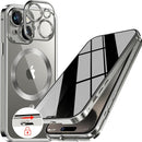 iPhone 15 Pro Max Full Body Bumper Cover Built - in 9H Glass - Blue