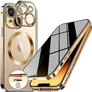 iPhone 15 Pro Max Full Body Bumper Cover Built - in 9H Glass - Blue