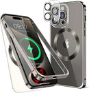 iPhone 15 Pro Shock - Absorb Case, Clear Back Cover Blue Titanium