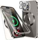 iPhone 15 Pro Shock - Absorb Case, Clear Back Cover Blue Titanium