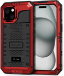 iPhone 15 Pro Waterproof Metal Heavy Duty Full Body Protective Case