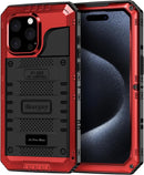 iPhone 15 Pro Waterproof Metal Heavy Duty Full Body Protective Case