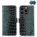 iPhone 15/16/17 Series Crocodile Top Layer Cowhide Leather Phone Case