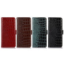 iPhone 15/16/17 Series Crocodile Top Layer Cowhide Leather Phone Case