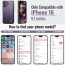 iPhone 16 6.1" Wallet Case Card Holder RFID Blocking Phone Case