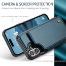iPhone 16 6.1" Wallet Case Card Holder RFID Blocking Phone Case