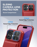 iPhone 16 Case Wallet with Card Holder Wallet Phone Case Dark Purple