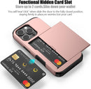 iPhone 16 Pro Case Card Holder Heavy Duty Dual Layer Shockproof Wallet Case
