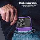 iPhone 16 Pro Case Card Holder Heavy Duty Dual Layer Shockproof Wallet Case