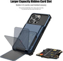 iPhone 16 Pro Case Card Holder Heavy Duty Dual Layer Shockproof Wallet Case
