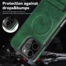 iPhone 16 Pro Max Case Wireless Charging Leather Phone Cases Best Blue