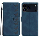 iPhone 16/17 Series Seven Butterflies Embossed Leather Phone Case